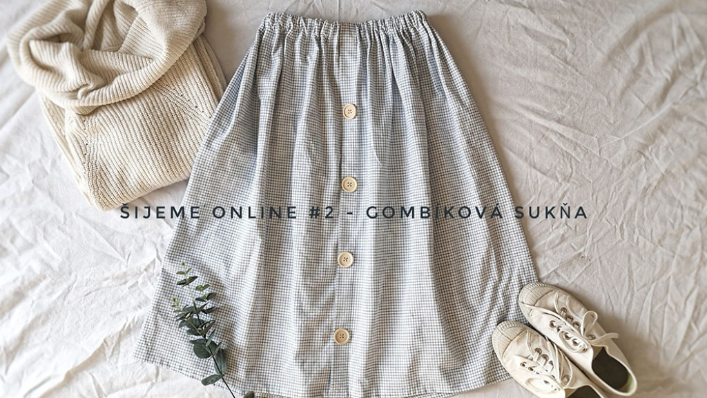 ŠIJEME ONLINE - Gombíková sukňa