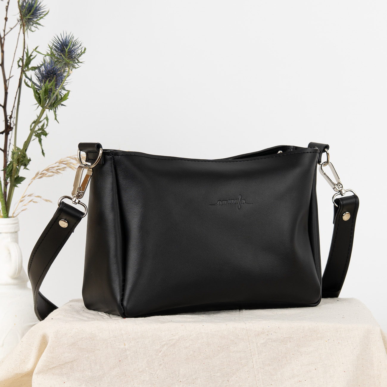 Kožená kabelka Stella Mini Style (čierna)