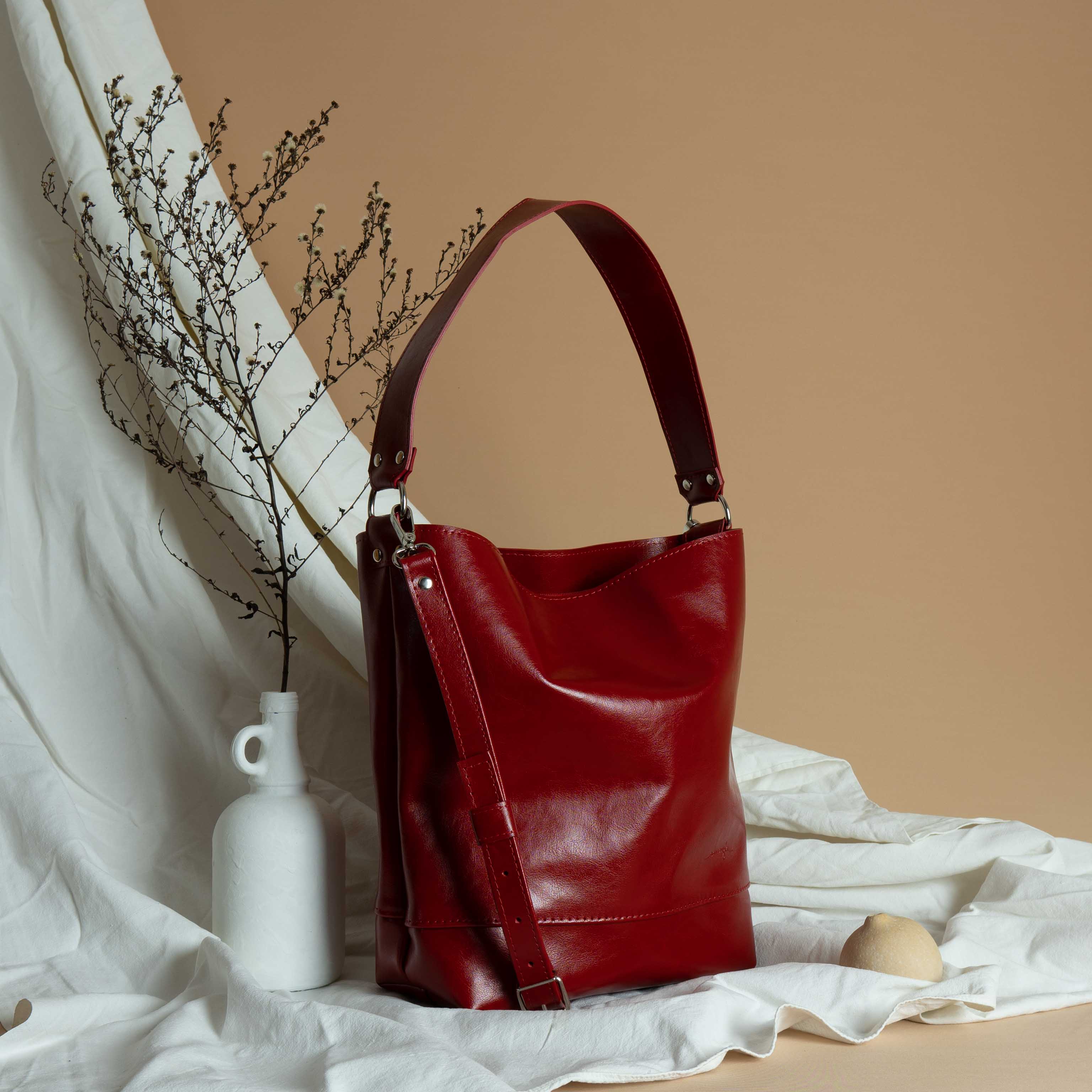 Kožená kabelka Lana Style (červená)