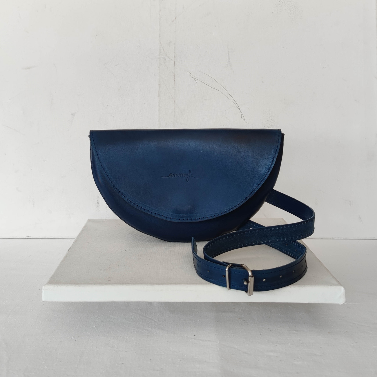 Kožená kabelka Caitlin (blue)