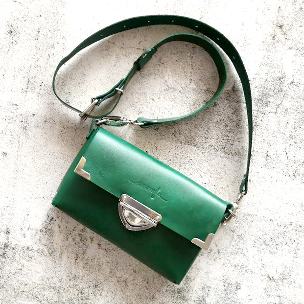 Kožená kabelka MiniMe (zelená)