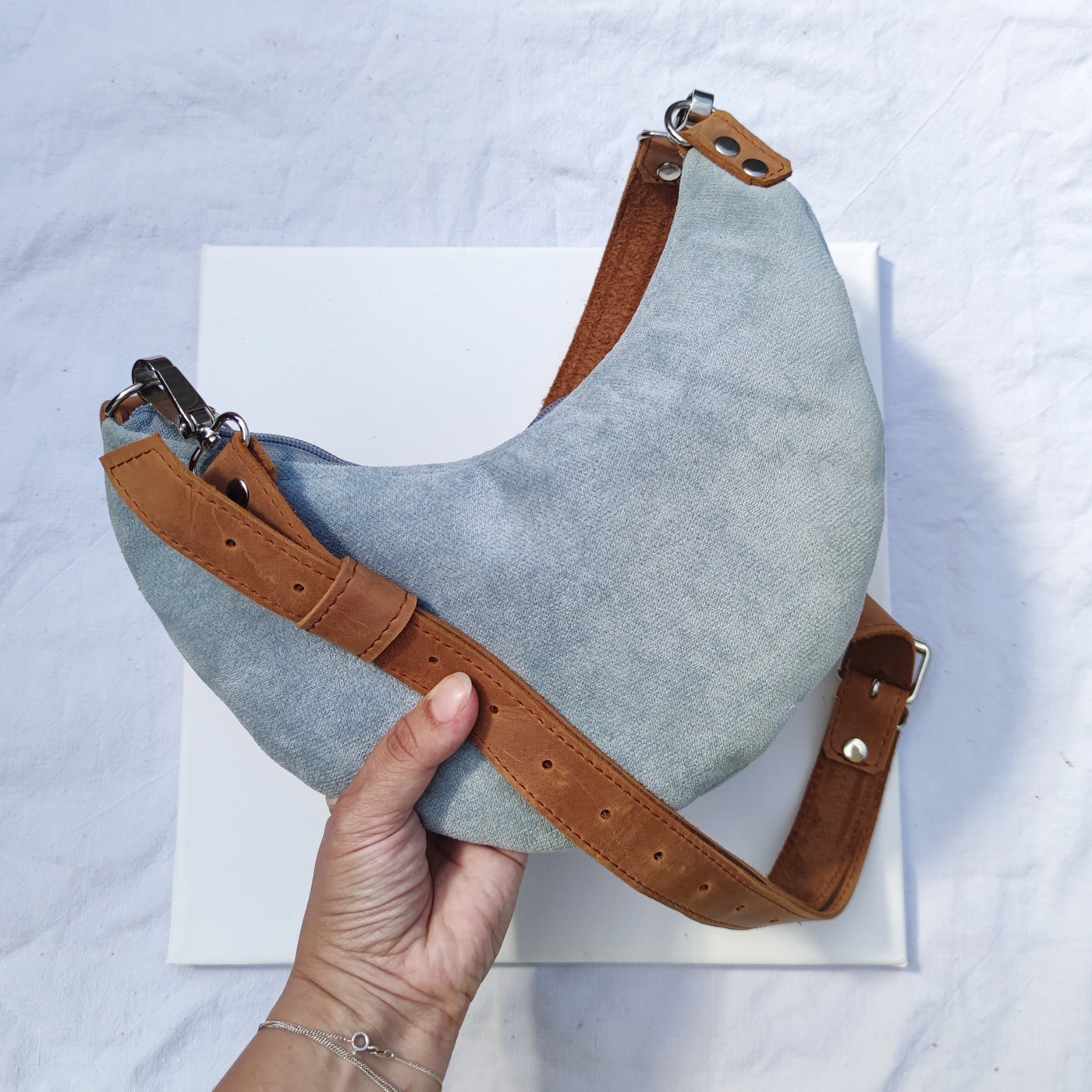Textilná kabelka Luna Mini (cloth green-gray)