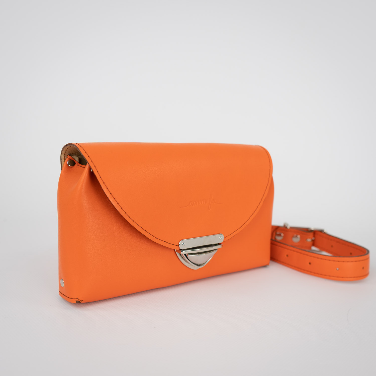 Kožená kabelka Tanya (oranžová)