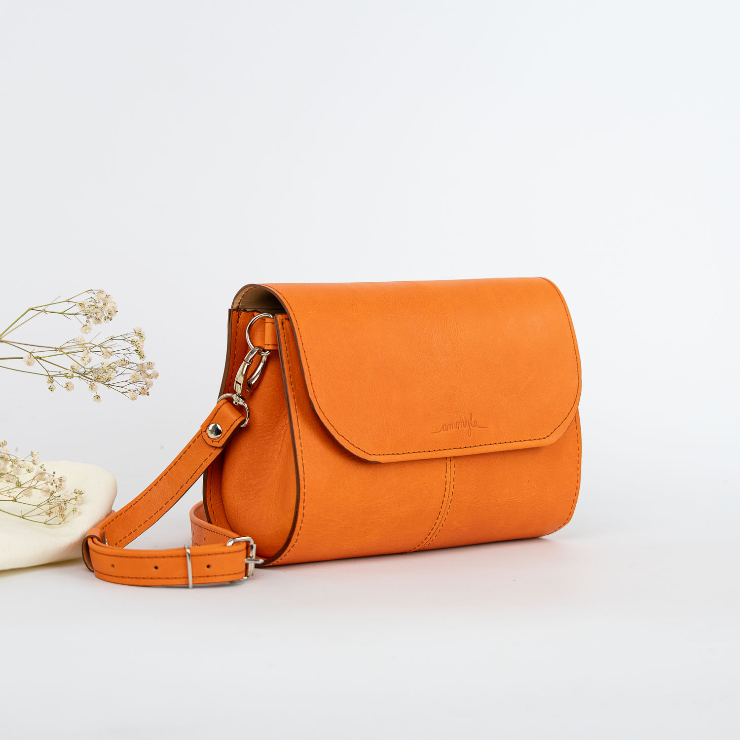 Kožená kabelka Lalisa (oranžová)