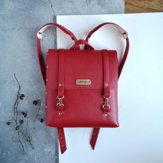 Kožený batoh Ruby (červený)