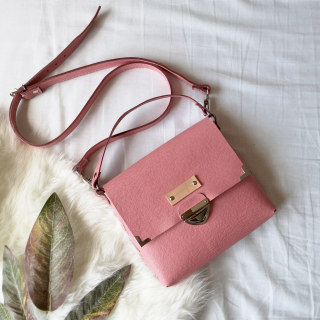 Kožená kabelka Gizelle (pink)